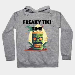 Tiki Drink - Freaky Tiki Time (Black Lettering) Hoodie